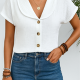 Marijke™ | Bluza sa kragnom i dugmadima