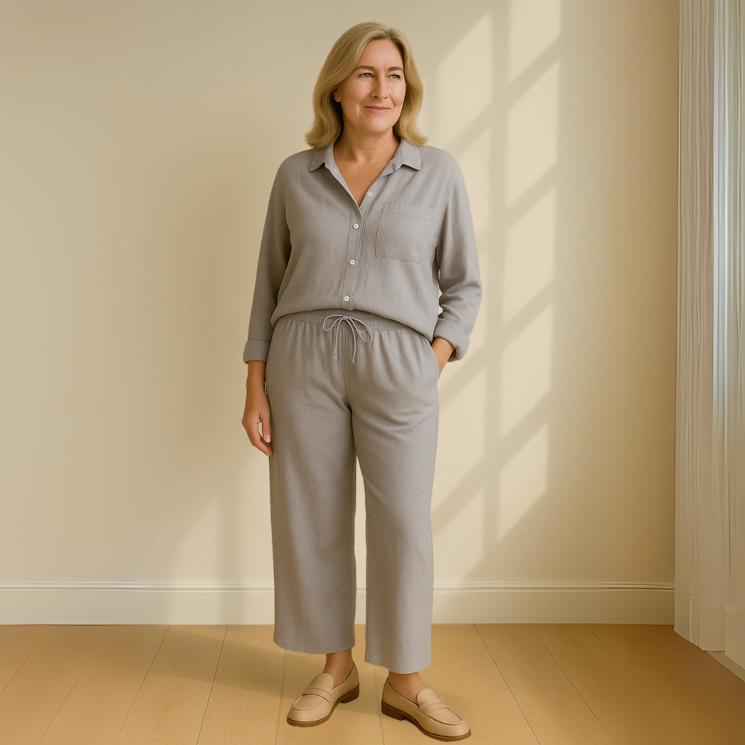 Yvonne™ | 2-delni set - Bluza i široke pantalone