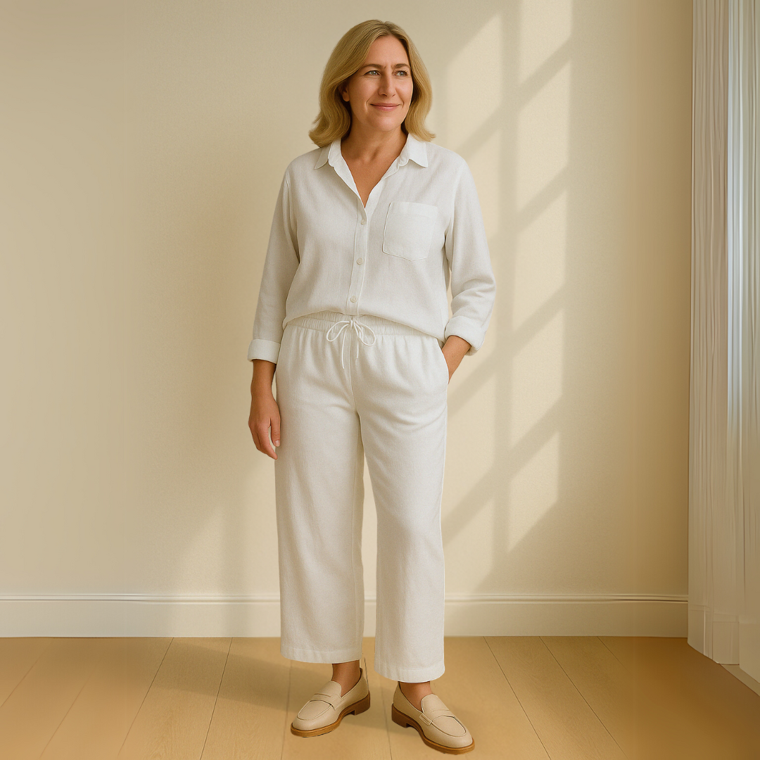 Yvonne™ | 2-delni set - Bluza i široke pantalone