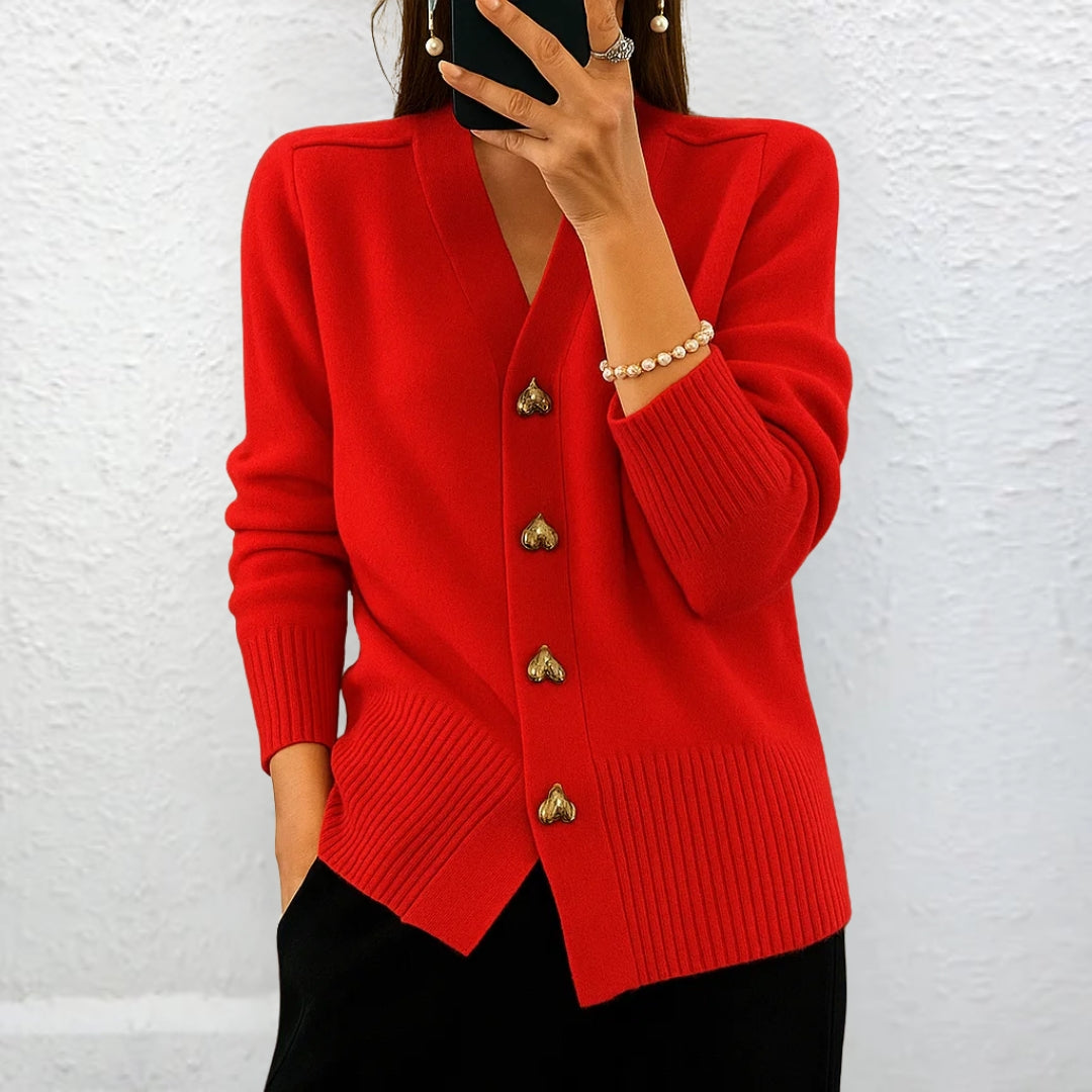 Lydia™ | Elegantan pulover sa dugmadi u obliku srca