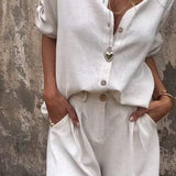 Pauline - Blusenset od pamuka i lana