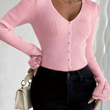 Amara | Rebrasta majica sa čipkom