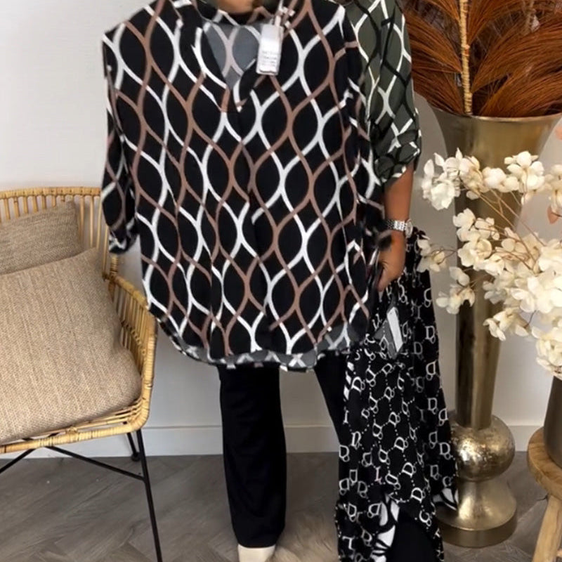 Janny™ | Ležerna bluza dugih rukava sa elegantnim uzorkom