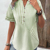 Frederique™ | Elegantna prugasta bluzica