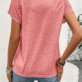 Nancy™ | Elegantna bluzica sa okruglim izrezom i čipkastim rukavima