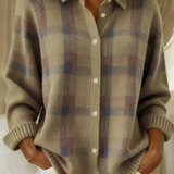 Annaise | Mekani pleteni kardigan na karo dezen