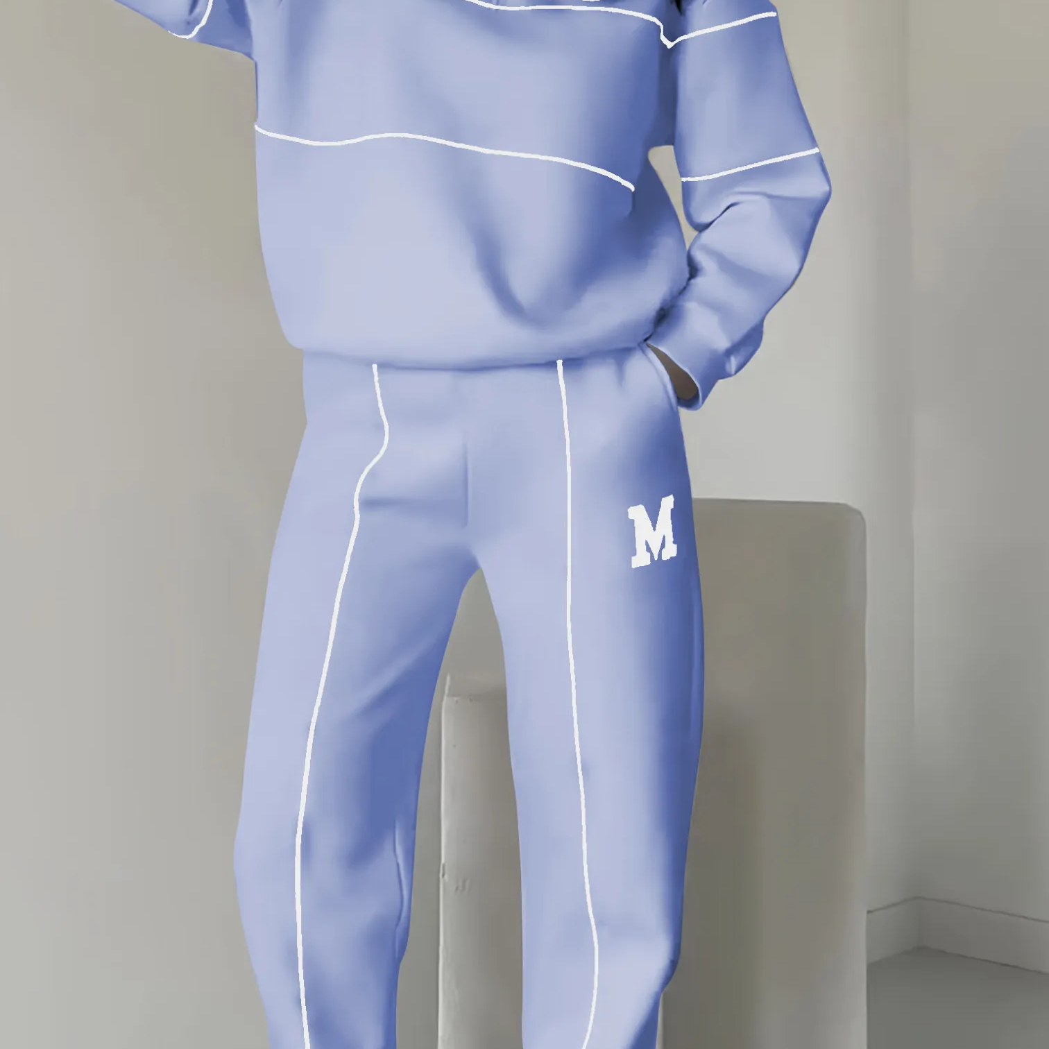 Janine - Opušteno dvodelno žensko odelo sa dugim rukavima