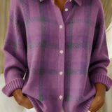 Annaise | Mekani pleteni kardigan na karo dezen