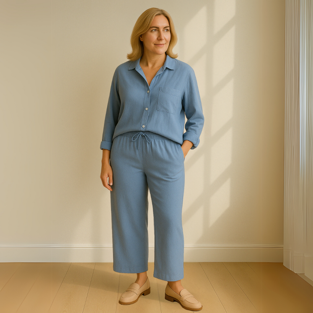 Yvonne™ | 2-delni set - Bluza i široke pantalone