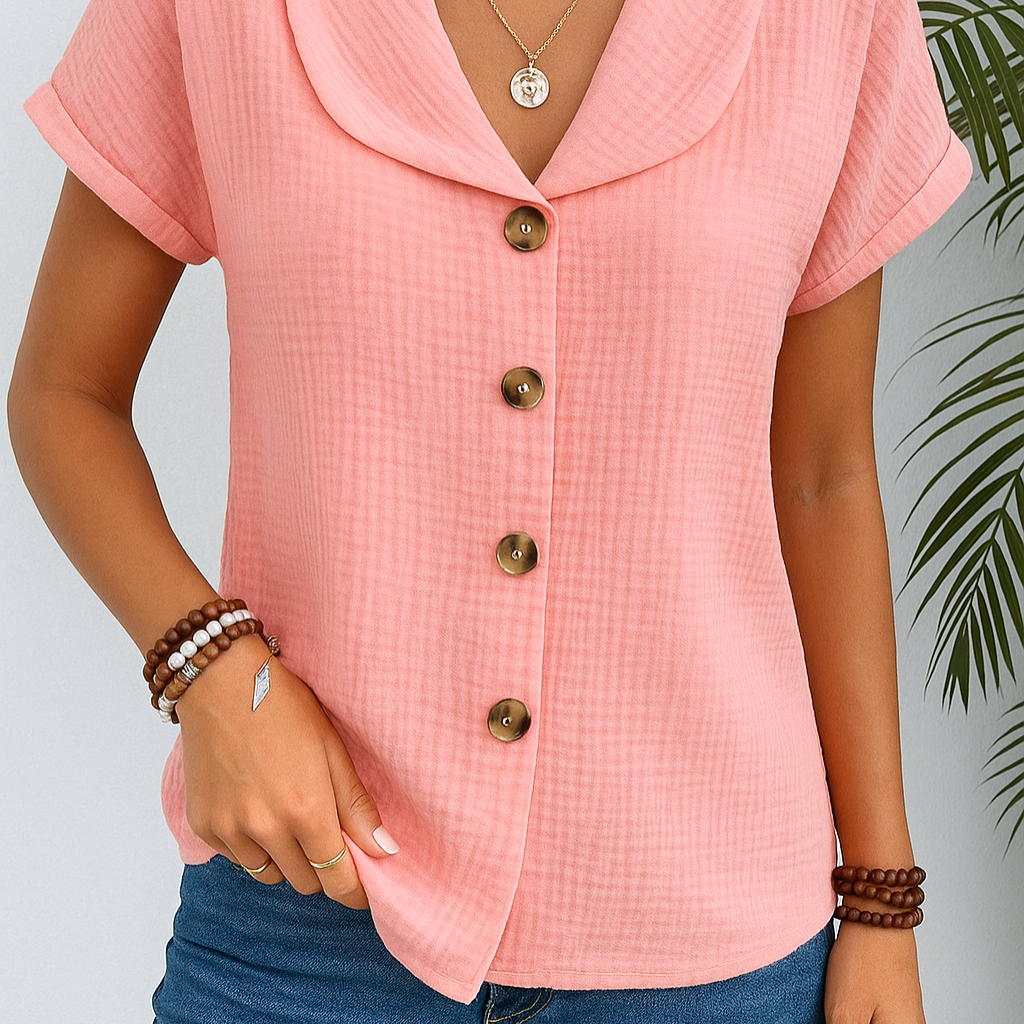 Marijke™ | Bluza sa kragnom i dugmadima