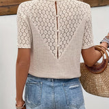 Marleen™ | Elegantna bluzica sa čipkastim rukavima i V-izrezom