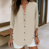 Lydia™ | Elegantna prugasta lanena bluzica