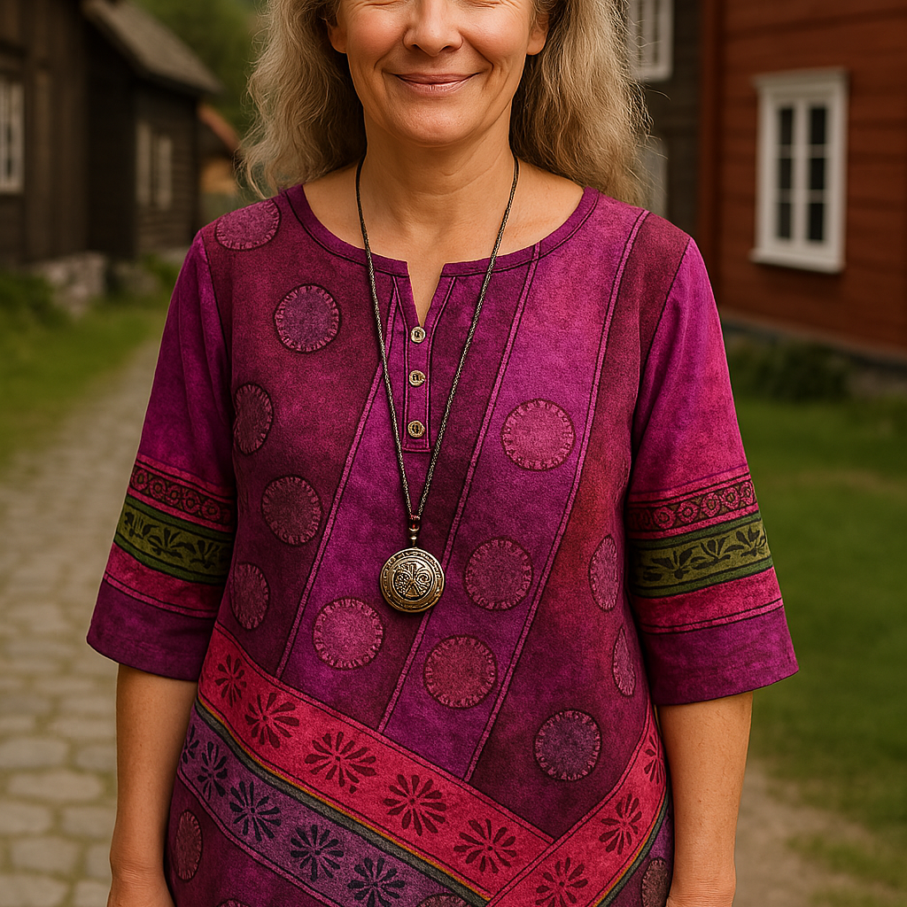 Greta™ | Udobna i šarena bluzica sa polu-dužim rukavima