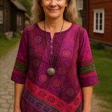 Greta™ | Udobna i šarena bluzica sa polu-dužim rukavima