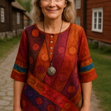 Greta™ | Udobna i šarena bluzica sa polu-dužim rukavima