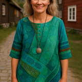 Greta™ | Udobna i šarena bluzica sa polu-dužim rukavima