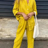 Marjan™ | Elegantni dvodelni set od lanenog košulje i pantalona