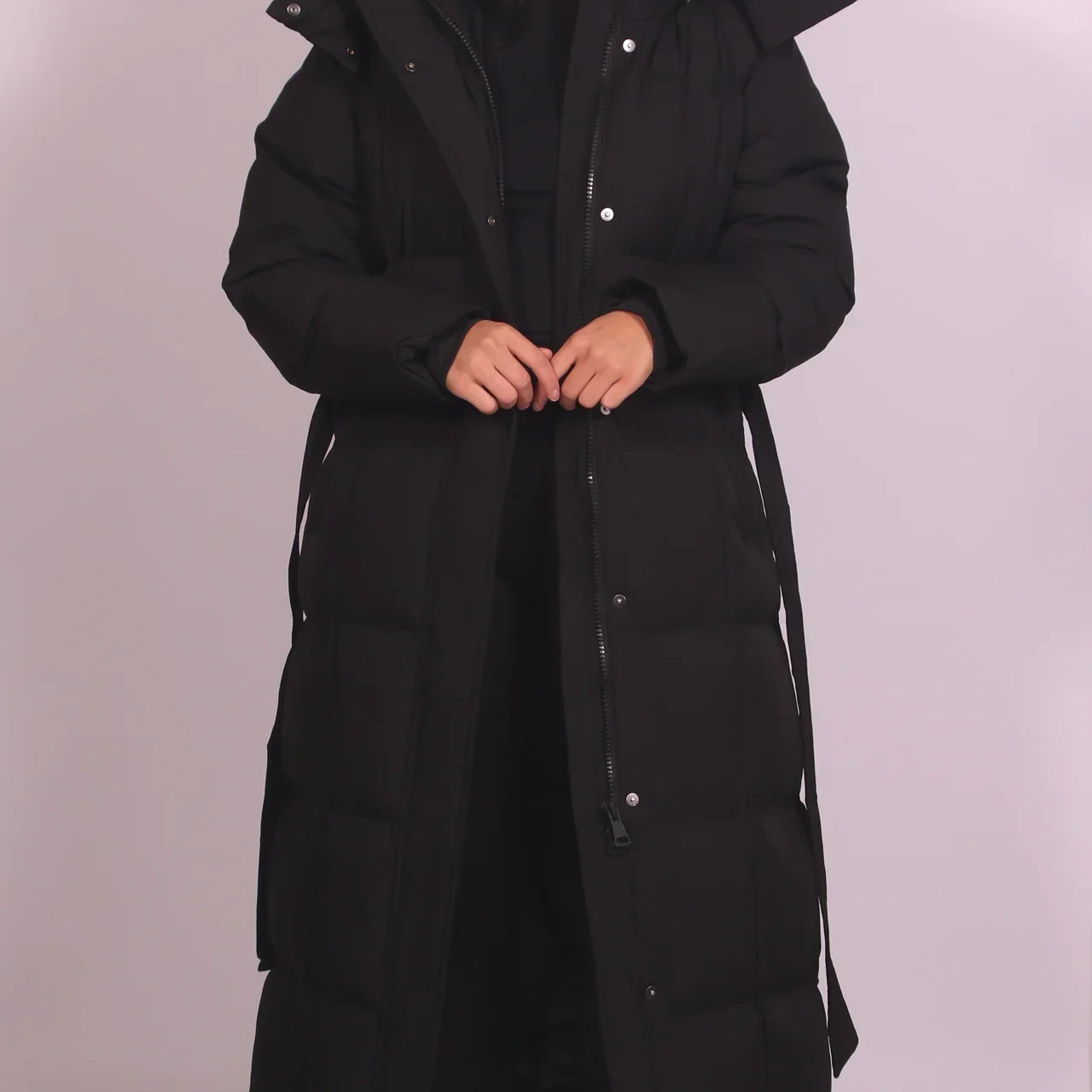 Carmen | Dugi puffer kaput sa pojasom