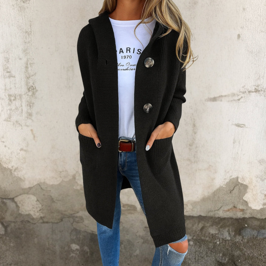 Paula™ | Elegantna dugačka džemper jakna