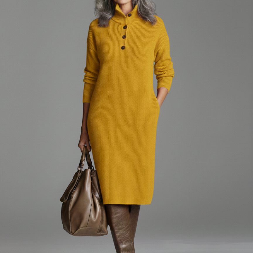 Britt | Šik rebrasta midi haljina