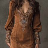 Clara | Kratka haljina od imitacije antilopa