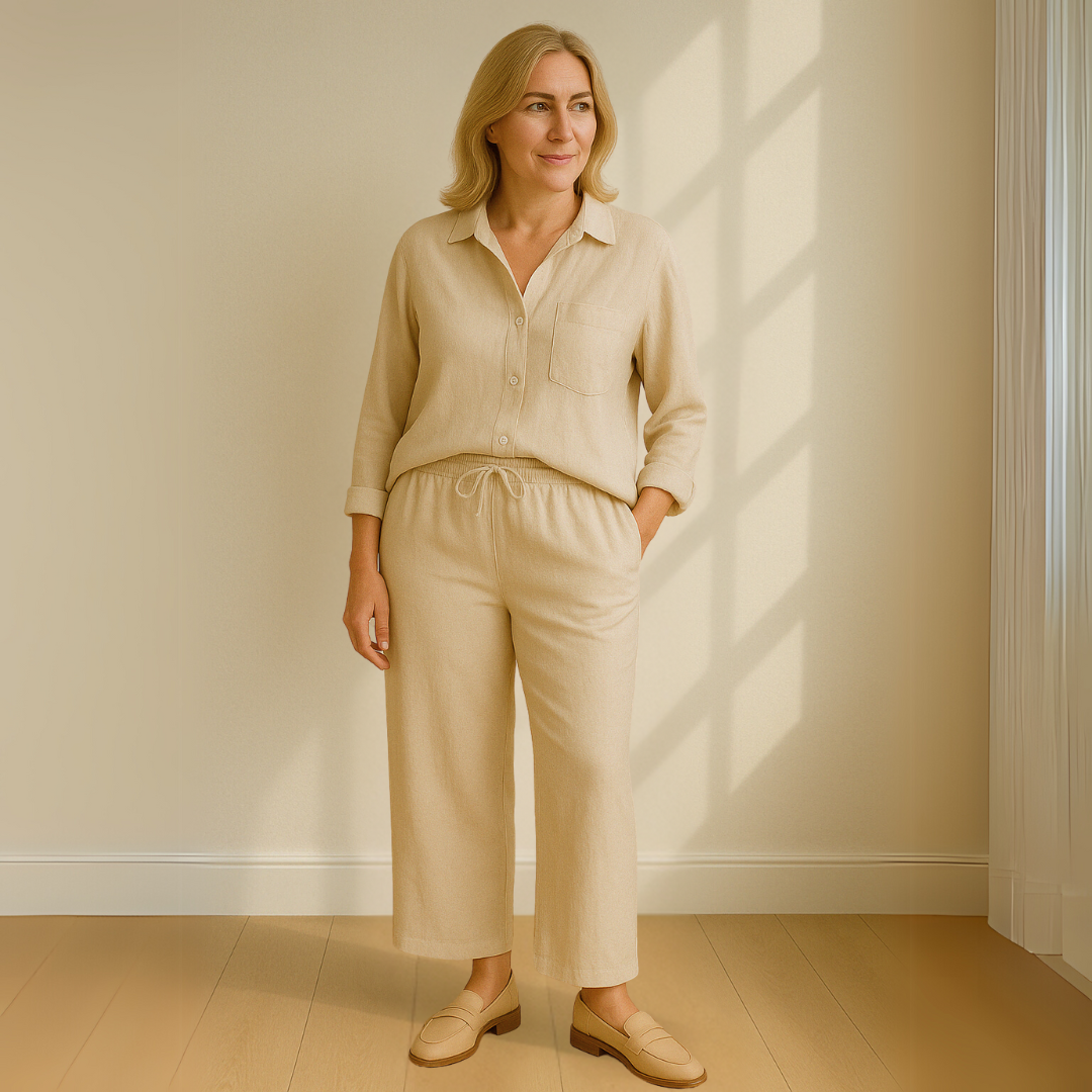 Yvonne™ | 2-delni set - Bluza i široke pantalone