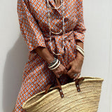 Anneloes™ | Elegantna karirana haljina