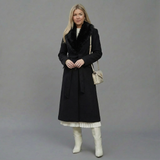 Elara | elegantan dugi kaput sa mekom krznenom kragnom