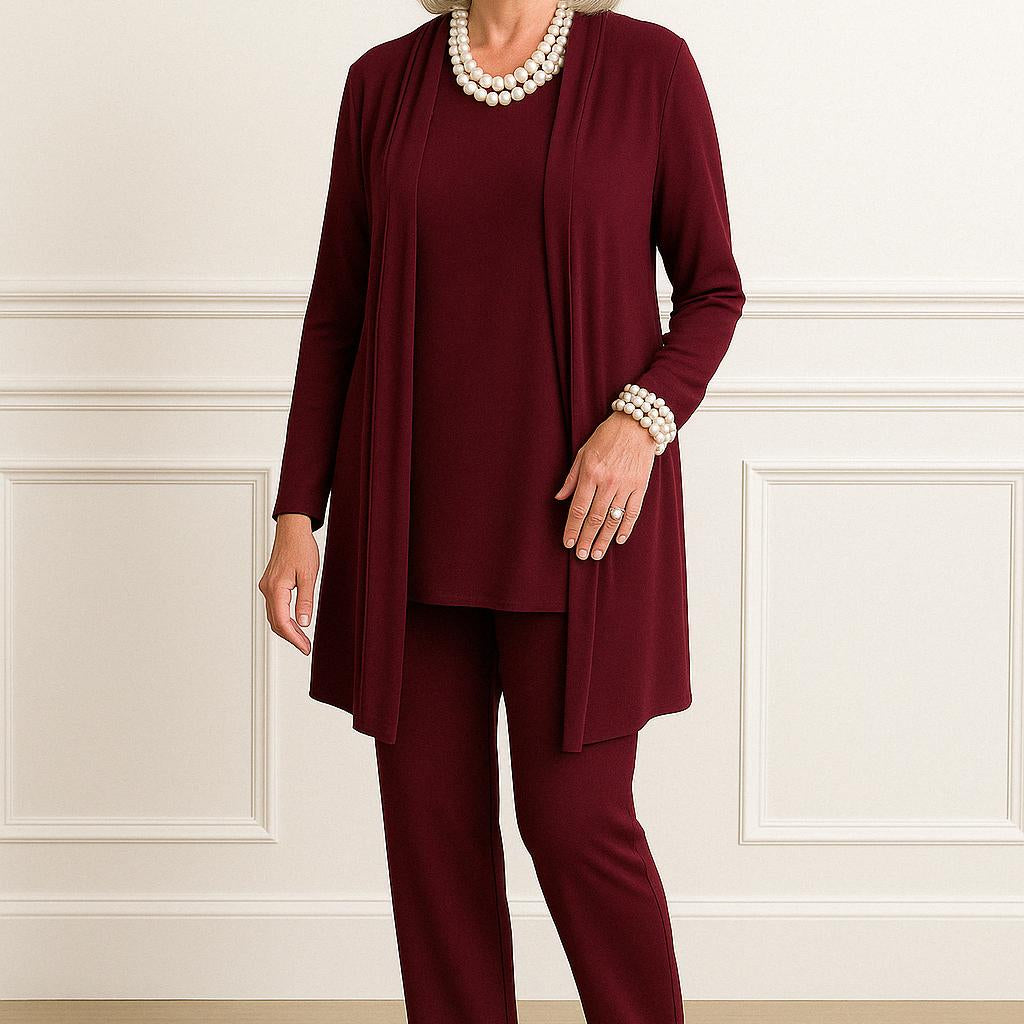 Rosy | Set: kardigan, top i pantalone